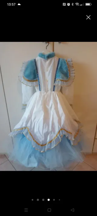Abito Carnevale Bambina Azzurro e Bianco