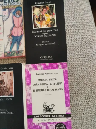 Lote libros poesía y teatro.