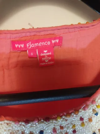 Vestido rosa S con abalorios