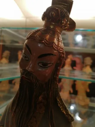 Pareja Figuras Orientales Vintage Gran Formato