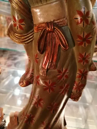 Pareja Figuras Orientales Vintage Gran Formato