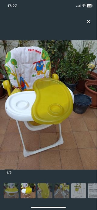 Trona de bebé plegable