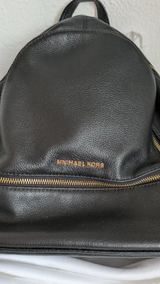 Bolso Mochila Michael Kors Negro Piel