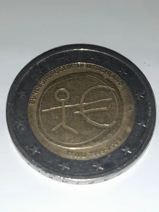 Moneda 2 Euros 10 Aniversario UE Alemania