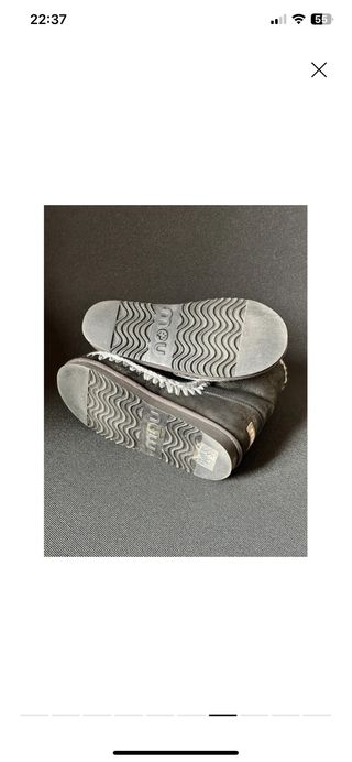 Botas MOU Antracita Piel Reflejos Plata