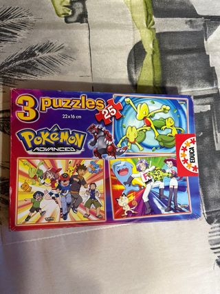 3 Puzzles Pokémon Advanced 22x16 cm