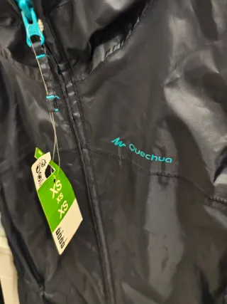 Cortavientos Quechua Negro Talla XS