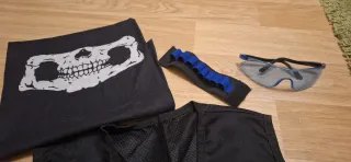 Chaleco táctico y máscara calavera para niño