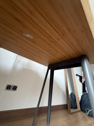 Escritorio Bambú Patas Metálicas Ikea