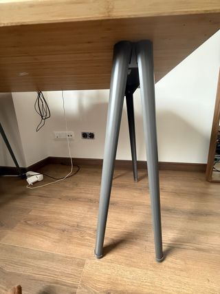 Escritorio Bambú Patas Metálicas Ikea