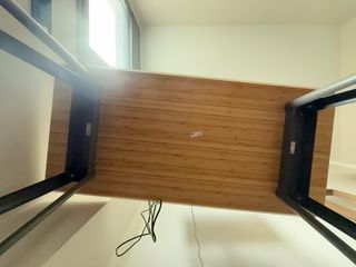 Escritorio Bambú Patas Metálicas Ikea