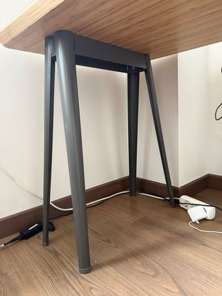 Escritorio Bambú Patas Metálicas Ikea