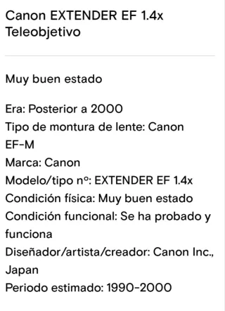 Multiplicador Canon 1.4x