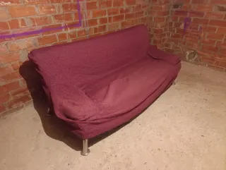 Sofá Cama Marrón Tela