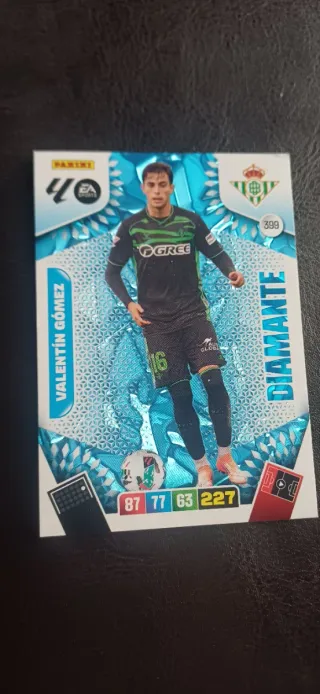 Carta Diamante Valentín Gómez Panini