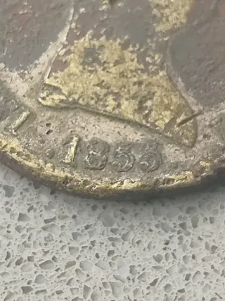 Moneda 10 Reales Española Antigua