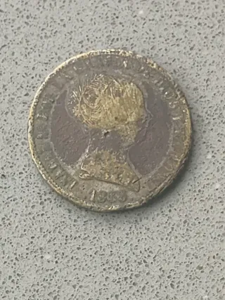 Moneda 10 Reales Española Antigua