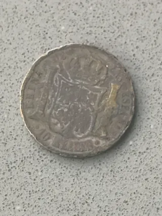 Moneda 10 Reales Española Antigua