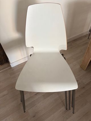 Juego 4 Sillas Vilmar Ikea Cojines Grises