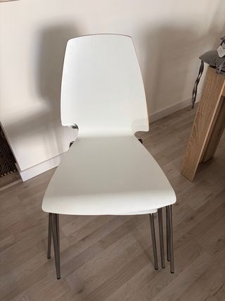 Juego 4 Sillas Vilmar Ikea Cojines Grises