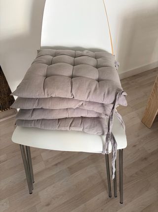 Juego 4 Sillas Vilmar Ikea Cojines Grises
