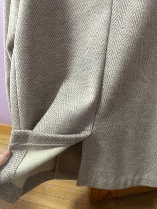 Abrigo largo Bershka beige talla XS