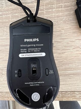 Ratón Philips Negro USB