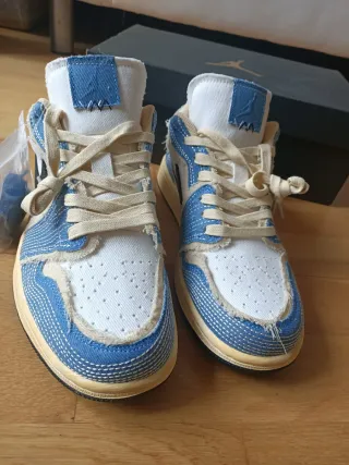 Zapatillas Jordan 1 Azul y Blanco