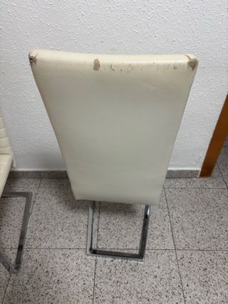 Pack 2 Sillas Beige y Plata
