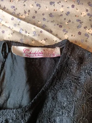 Vestido fiesta negro y blanco