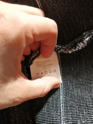 Vestido fiesta negro y blanco