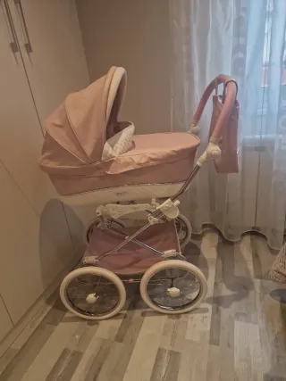 Cochecito de muñecas Bebecar rosa