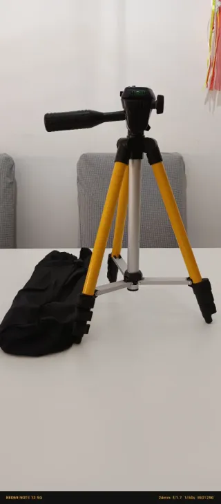 Trípode Cámara Fotos Amarillo