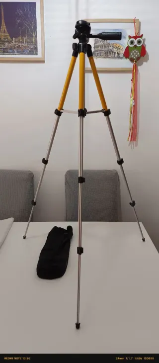 Trípode Cámara Fotos Amarillo