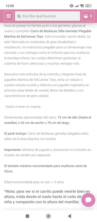 Carro Gemelar DeCuevas Toys