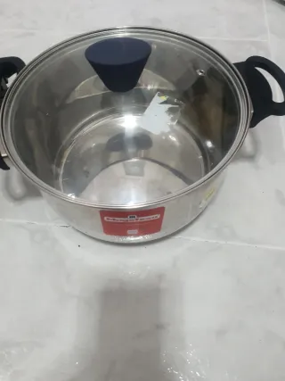 Olla de acero inoxidable con tapas