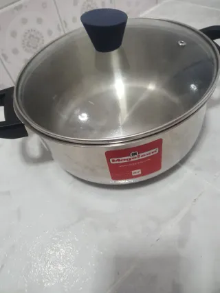 Olla de acero inoxidable con tapas