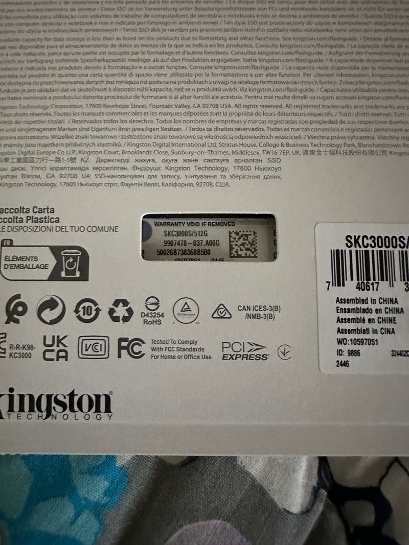 SSD NVMe M.2 PCIe 4.0 Kingston KC3000 512GB afbeelding 3