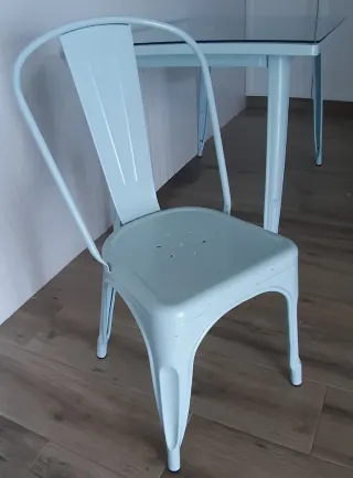 Mesa Cocina Sklum Lix 80x120 Cristal y Metal