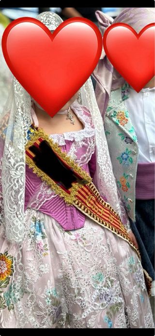 Traje de Fallera Niña rosa