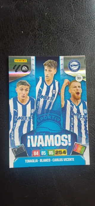 Carta Panini Vamos Tenaglia-Blanco-Vicente