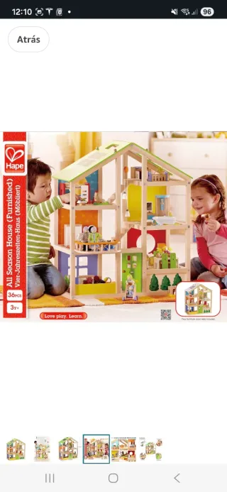 Casa de muñecas Hape de madera