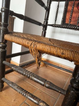 Banco antiguo madera torneada