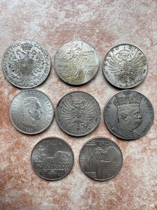 Lotto 8 monete Regno d'Italia