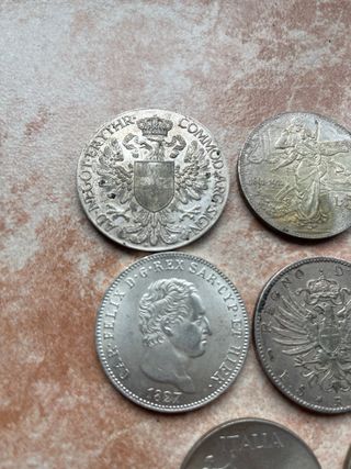 Lotto 8 monete Regno d'Italia