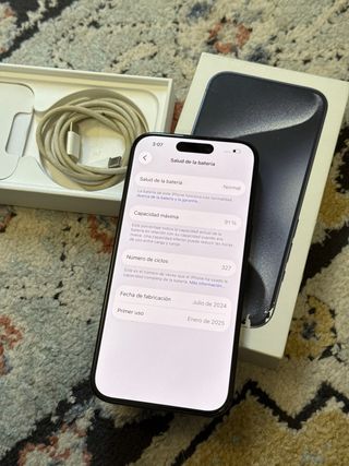 iPhone 15 Pro 128 91% Batteria