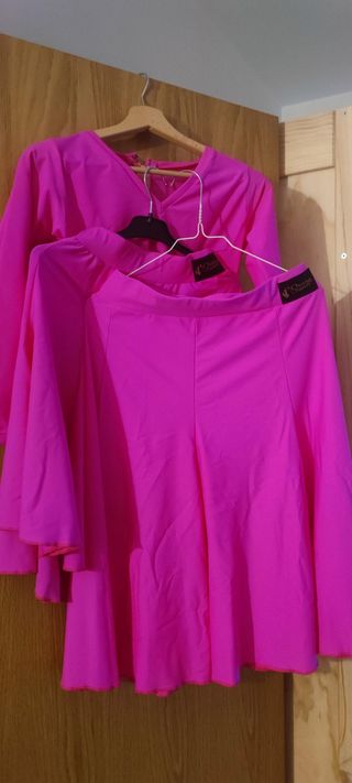 Vestido competición baile deportivo rosa