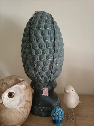 Collana ciondolo maialino rosa