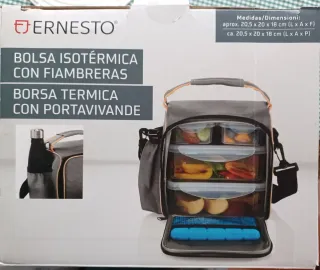 Bolsa isotérmica con fiambreras sin usar