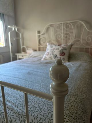 Estructura Cama Ikea LEIRVIK Blanca 140x200